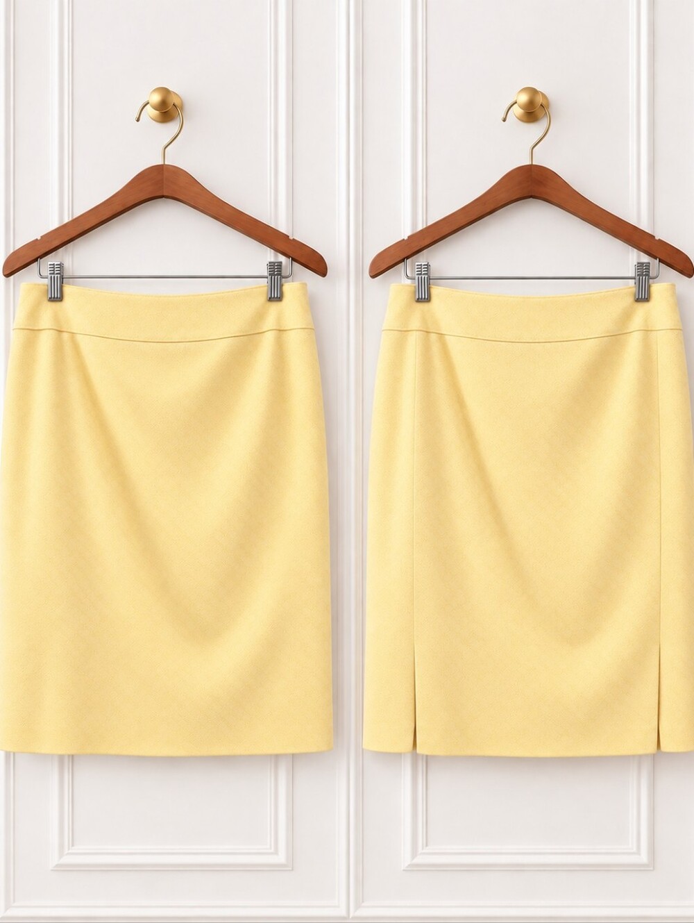Tahari Arthur S. Levine Yellow Skirt Suit Peplum Blazer | Size 8 - Picture 8 of 12
